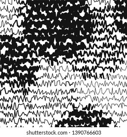 Abstract halftone background pattern. Monochrome geometric vector line illustration