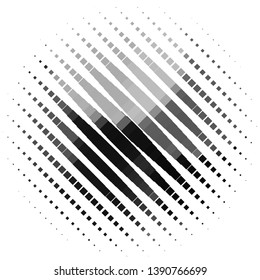 Abstract halftone background pattern. Monochrome geometric vector line illustration