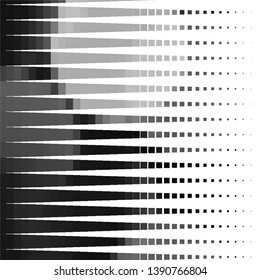 Abstract halftone background pattern. Monochrome geometric vector line illustration