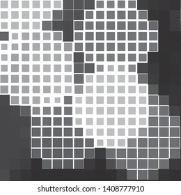 Abstract halftone background pattern. Monochrome geometric vector line illustration