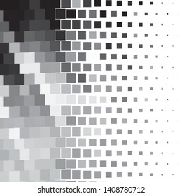 Abstract halftone background pattern. Monochrome geometric vector line illustration