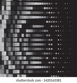 Abstract halftone background pattern. Monochrome geometric vector line illustration