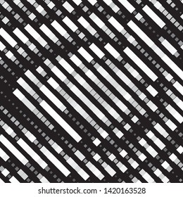 Abstract halftone background pattern. Monochrome geometric vector line illustration