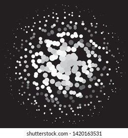 Abstract halftone background pattern. Monochrome geometric vector line illustration