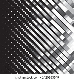 Abstract halftone background pattern. Monochrome geometric vector line illustration