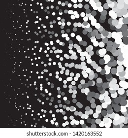 Abstract halftone background pattern. Monochrome geometric vector line illustration