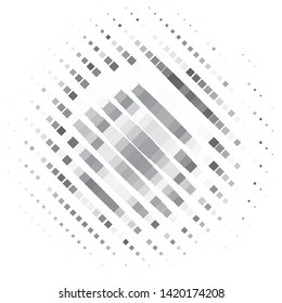 Abstract halftone background pattern. Monochrome geometric vector line illustration