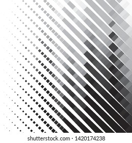 Abstract halftone background pattern. Monochrome geometric vector line illustration