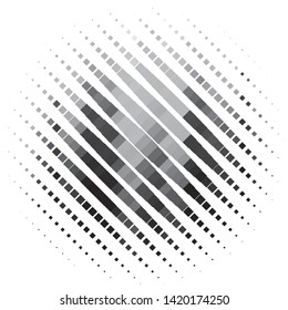 Abstract halftone background pattern. Monochrome geometric vector line illustration