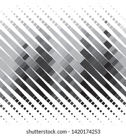 Abstract halftone background pattern. Monochrome geometric vector line illustration