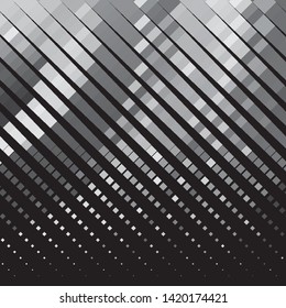 Abstract halftone background pattern. Monochrome geometric vector line illustration