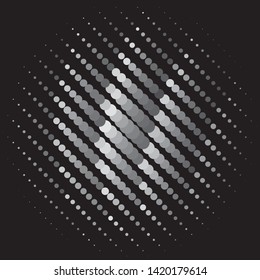Abstract halftone background pattern. Monochrome geometric vector line illustration