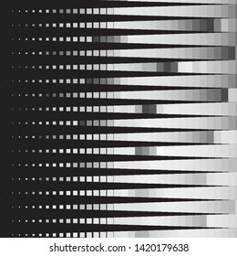 Abstract halftone background pattern. Monochrome geometric vector line illustration