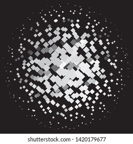 Abstract halftone background pattern. Monochrome geometric vector line illustration