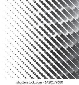 Abstract halftone background pattern. Monochrome geometric vector line illustration