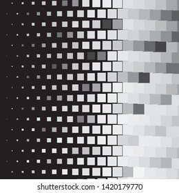 Abstract halftone background pattern. Monochrome geometric vector line illustration