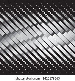 Abstract halftone background pattern. Monochrome geometric vector line illustration