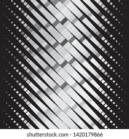 Abstract halftone background pattern. Monochrome geometric vector line illustration