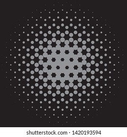 Abstract halftone background pattern. Monochrome geometric vector line illustration