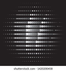 Abstract halftone background pattern. Monochrome geometric vector line illustration