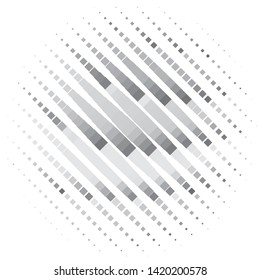 Abstract halftone background pattern. Monochrome geometric vector line illustration
