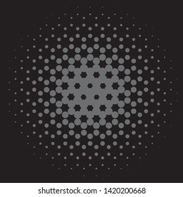 Abstract halftone background pattern. Monochrome geometric vector line illustration