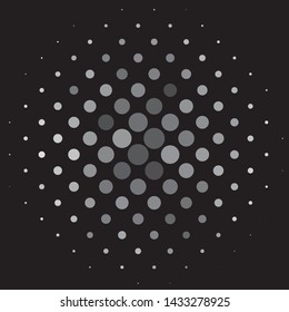 Abstract halftone background pattern. Monochrome geometric vector line illustration