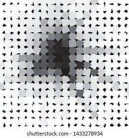Abstract halftone background pattern. Monochrome geometric vector line illustration