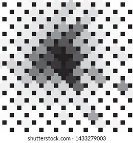 Abstract halftone background pattern. Monochrome geometric vector line illustration