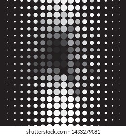 Abstract halftone background pattern. Monochrome geometric vector line illustration
