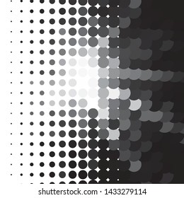 Abstract halftone background pattern. Monochrome geometric vector line illustration