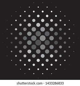 Abstract halftone background pattern. Monochrome geometric vector line illustration