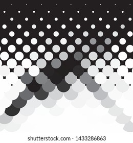 Abstract halftone background pattern. Monochrome geometric vector line illustration