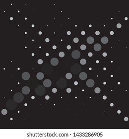 Abstract halftone background pattern. Monochrome geometric vector line illustration