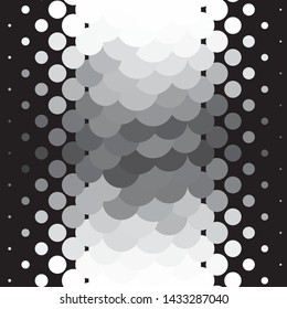 Abstract halftone background pattern. Monochrome geometric vector line illustration