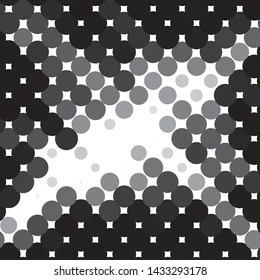 Abstract halftone background pattern. Monochrome geometric vector line illustration