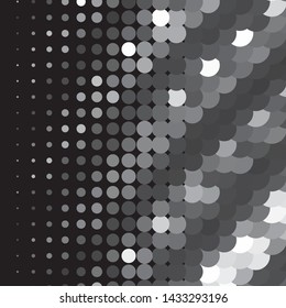 Abstract halftone background pattern. Monochrome geometric vector line illustration