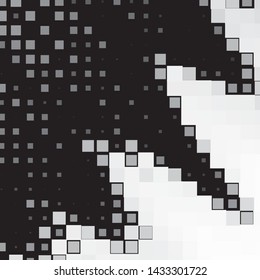 Abstract halftone background pattern. Monochrome geometric vector line illustration
