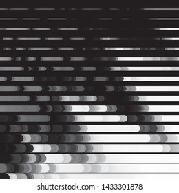 Abstract halftone background pattern. Monochrome geometric vector line illustration