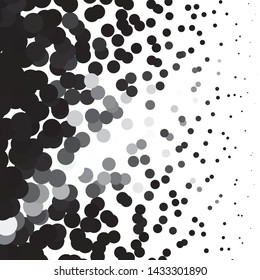 Abstract halftone background pattern. Monochrome geometric vector line illustration