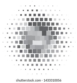 Abstract halftone background pattern. Monochrome geometric vector line illustration