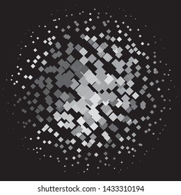 Abstract halftone background pattern. Monochrome geometric vector line illustration