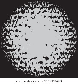 Abstract halftone background pattern. Monochrome geometric vector line illustration