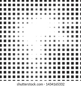 Abstract halftone background pattern. Monochrome geometric vector line illustration