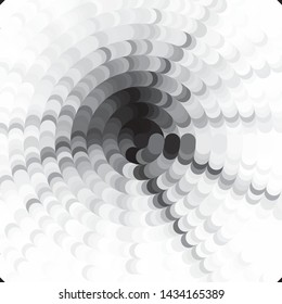 Abstract halftone background pattern. Monochrome geometric vector line illustration