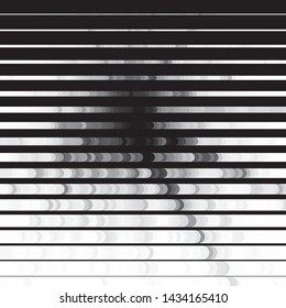 Abstract halftone background pattern. Monochrome geometric vector line illustration