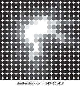 Abstract halftone background pattern. Monochrome geometric vector line illustration