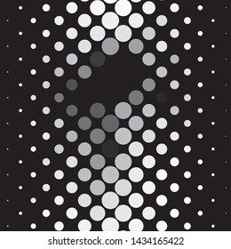 Abstract halftone background pattern. Monochrome geometric vector line illustration