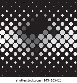 Abstract halftone background pattern. Monochrome geometric vector line illustration