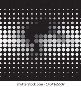 Abstract halftone background pattern. Monochrome geometric vector line illustration
